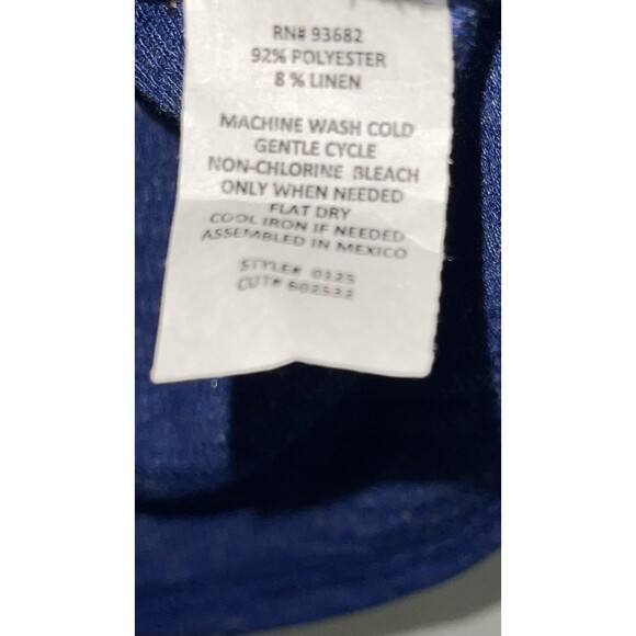 Simply Irresistable Shirt Short Sleeve Blue Ruffle Sleeve Blue Women’s XL - Picture 3 of 7